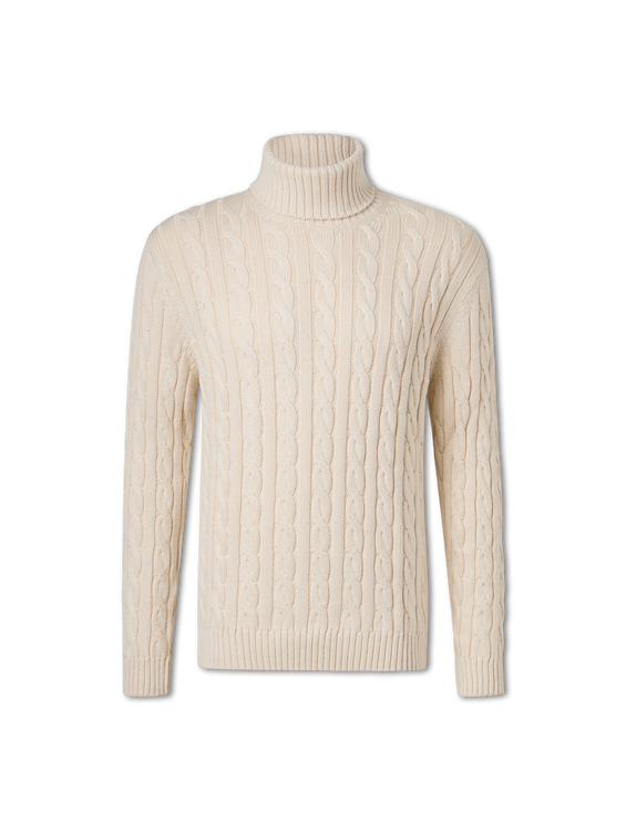 Image sur Pull en maille avec motif torsadé