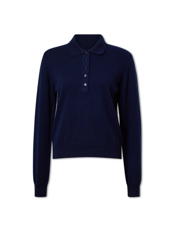 Image sur Polo en cachemire tricoté