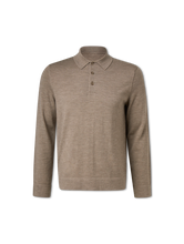 Bild von Poloshirt langarm aus Wolle