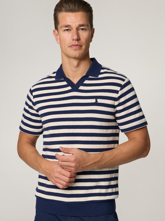 Bild von Poloshirt aus Strick