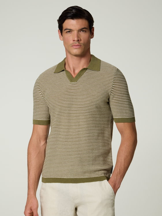 Bild von Poloshirt aus Strick