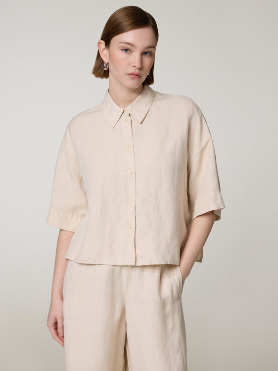 Bild von Blusenshirt mit Leinen YARIKA
