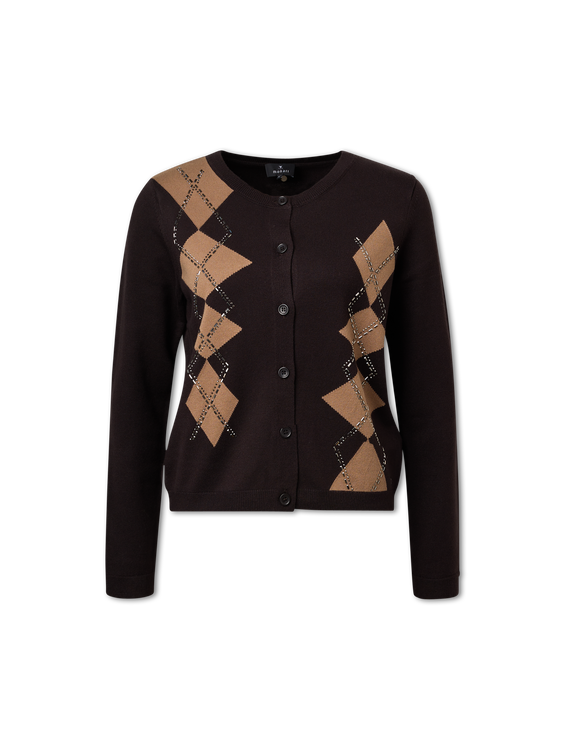 Bild von Strickjacke mit Strasssteinen
