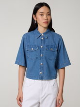 Image sur Blouse courte en denim