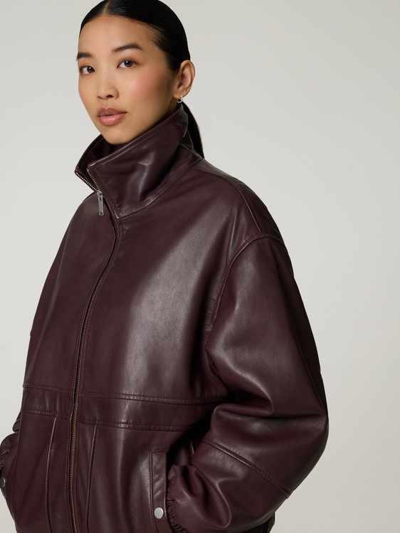 Image sur Blouson aviateur en cuir d'agneau