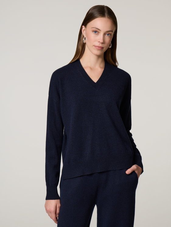 Bild von V Neck Pullover mit Cashmere