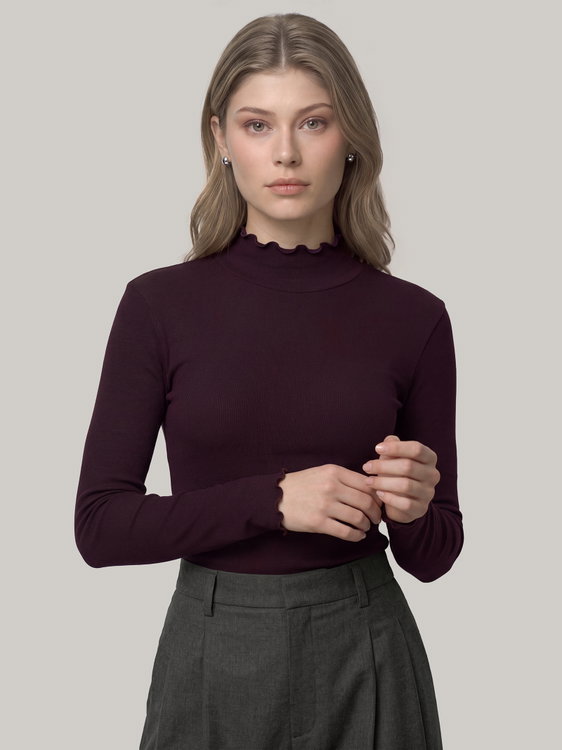 Image sur Basicstehkragenshirt
