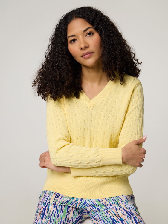 Bild von V-NECK ZOPFPULLI