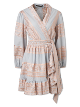 Image sur Robe portefeuille brodée