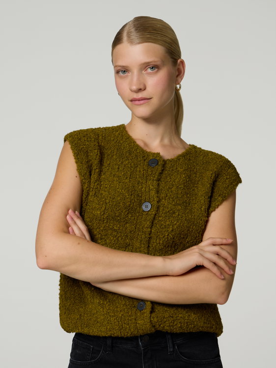 Bild von Strickgilet aus Bouclé