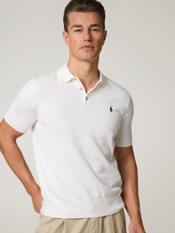 Bild von Poloshirt aus Feinstrick