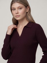 Bild von Langarmpoloshirt aus Strick