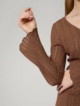 Bild von Strickjacke aus Lochstrick