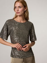Image sur T-shirt à paillettes