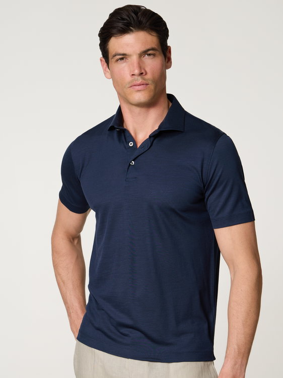 Bild von Poloshirt aus Merinowolle