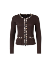 Bild von Strickjacke mit Leo-Print