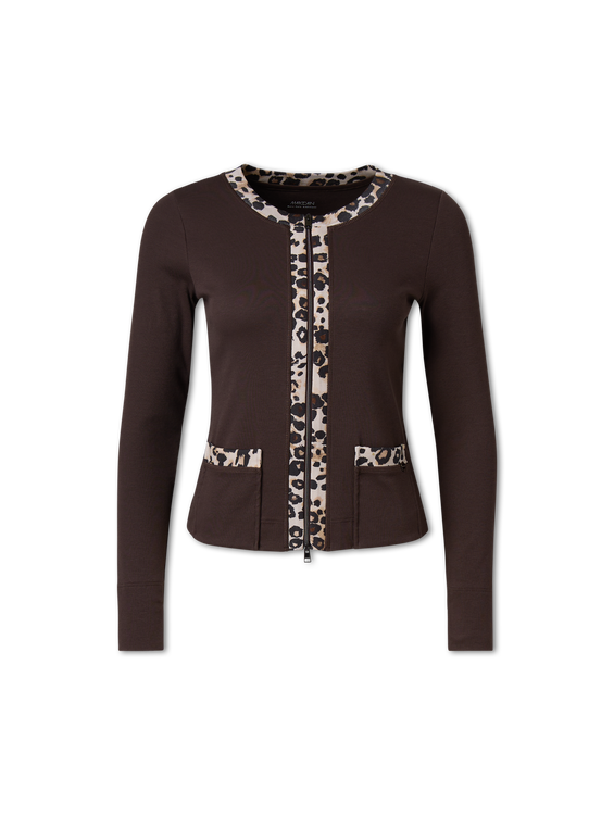 Bild von Strickjacke mit Leo-Print