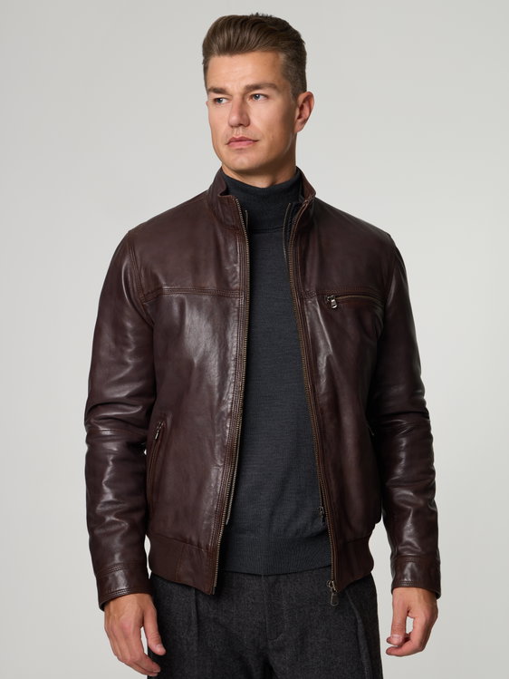 Bild von Lederjacke aus Lammleder