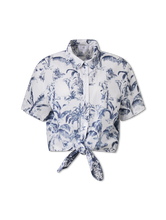 Image sur Chemisier imprimé à la coupe carrée