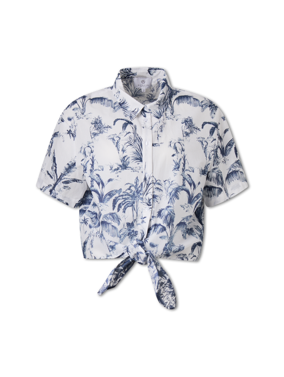 Image sur Chemisier imprimé à la coupe carrée