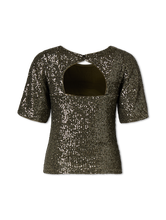 Image sur T-shirt à paillettes