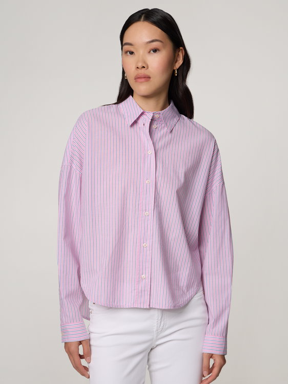 Bild von Poplinebluse mit Streifen
