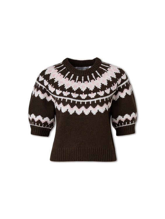 Bild von Kurzarmpullover aus Strick