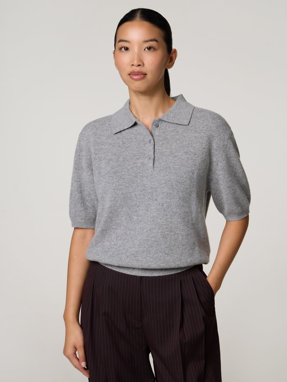 Bild von Strickpoloshirt aus Kaschmir