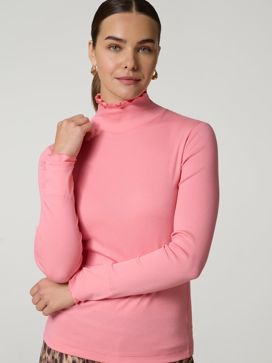 Image sur Pull à côtes avec col montant