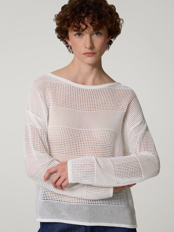 Image sur Pull en maille ajourée