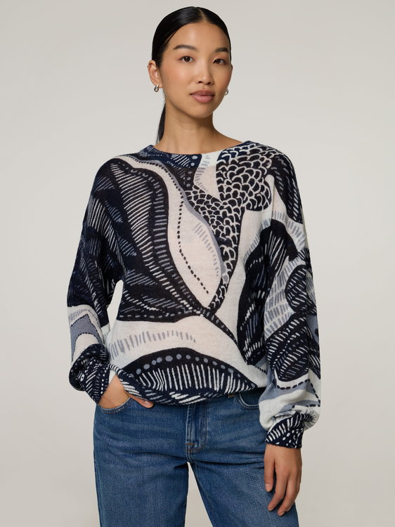 Image sur Pull en maille fine avec laine