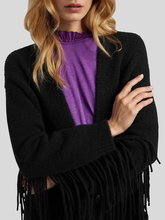 Bild von Strickmantel mit Fransen