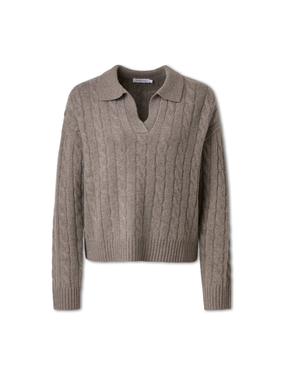 Bild von Strickpoloshirt aus Schurwolle