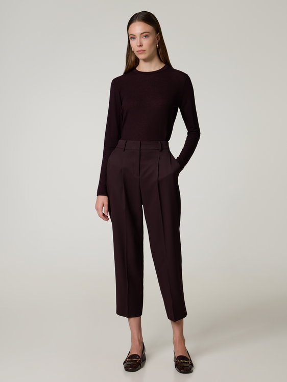 Image sur Pantalon à pinces en laine vierge
