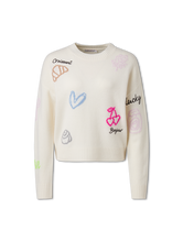 Image sur Pull avec broderies