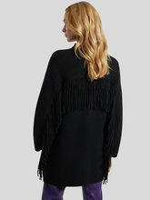 Bild von Strickmantel mit Fransen