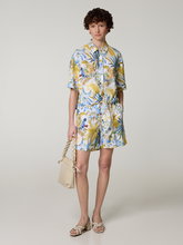 Image sur Short en lin à imprimé floral