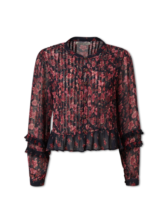 Bild von Bluse mit Biesen und Rüschen