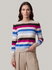 Bild von RUNDHALS PULLI MULTI STREIFEN