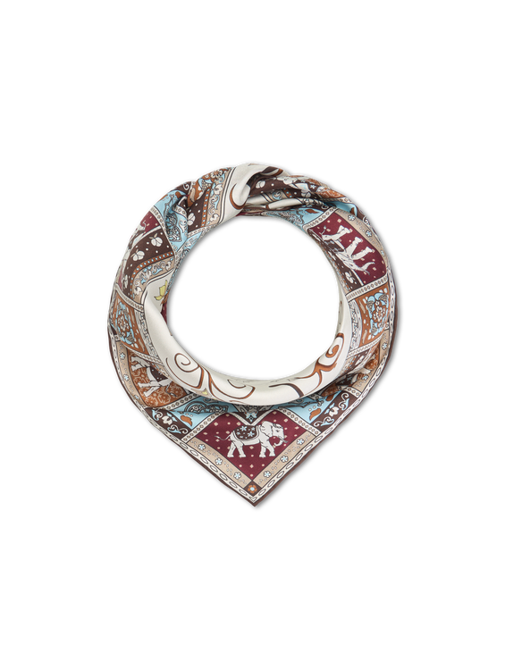 Bild von Seidenschal mit Paisleyprint