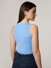 Image sur Top en maille côtelée