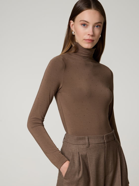 Bild von Langarmshirt mit Rollkragen