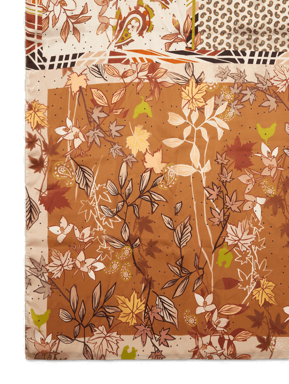 Bild von Seidenschal mit floralem Print
