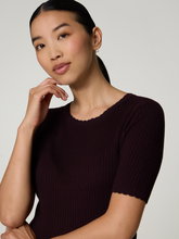 Image sur T-shirt en tricot côtelé