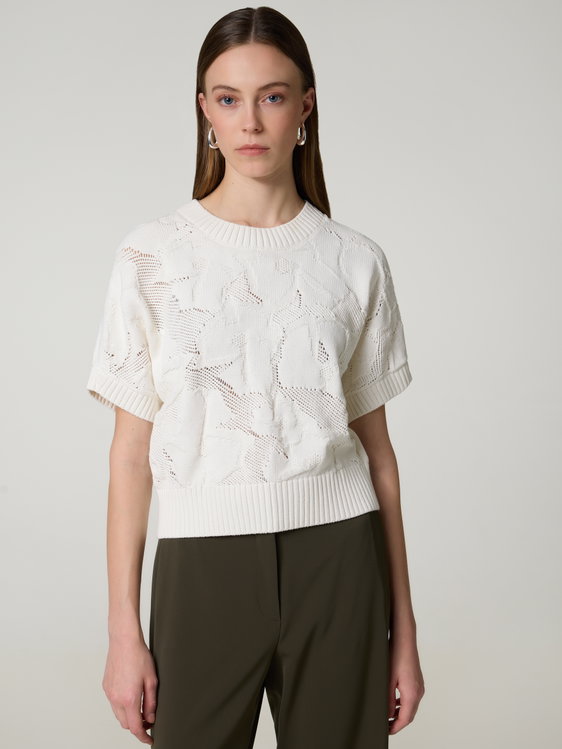 Bild von Kurzarmpullover aus Strick