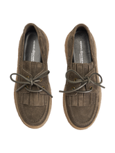 Image sur Chaussures bateau en cuir velours PIT