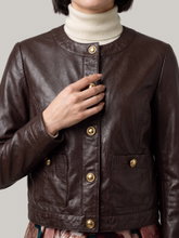 Image sur Veste en cuir d'agneau nappa