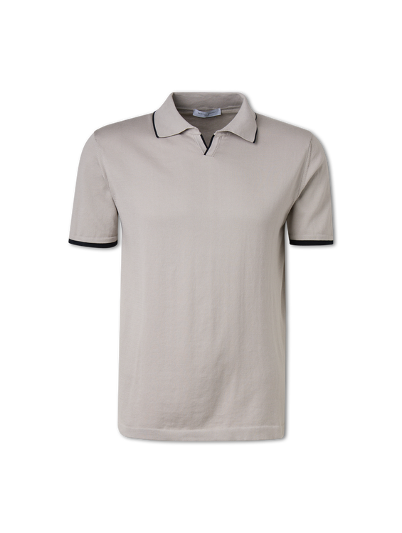 Bild von Strickpoloshirt ohne Knöpfe