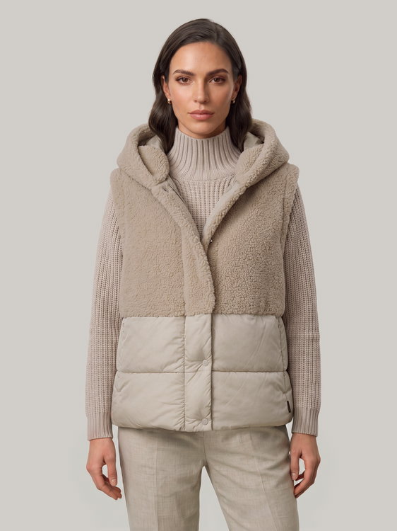 Bild von Steppgilet m Teddy-Look LUCINDA