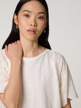 Image sur T-shirt en mélange de matières